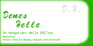 denes helle business card